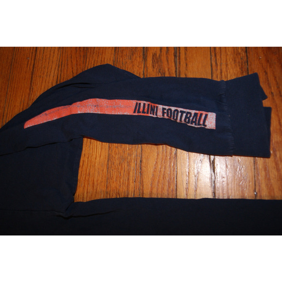 Vintage Y2K ILLINOIS FIGHTING ILLINI Football Nike Center Swoosh Large LS TShirt - Picture 3 of 12